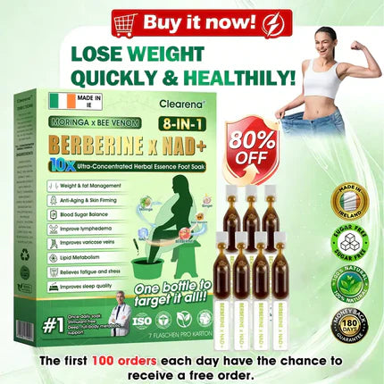 𝐎𝐟𝐟𝐢𝐜𝐢𝐚𝐥 IE 𝐒𝐭𝐨𝐫𝐞 🇮🇪  | 🧑‍⚕️ 𝐂𝐥𝐞𝐚𝐫𝐞𝐧𝐚® Moringa · Bee Venom · Berberine × NAD+ Eight-in-one 10× Ultra-Concentrated Herbal Essence Foot Soak — 𝐎𝐧𝐜𝐞 𝐃𝐚𝐢𝐥𝐲, 𝐕𝐢𝐬𝐢𝐛𝐥𝐞 𝐑𝐞𝐬𝐮𝐥𝐭𝐬 𝐢𝐧 𝟕 𝐃𝐚𝐲𝐬