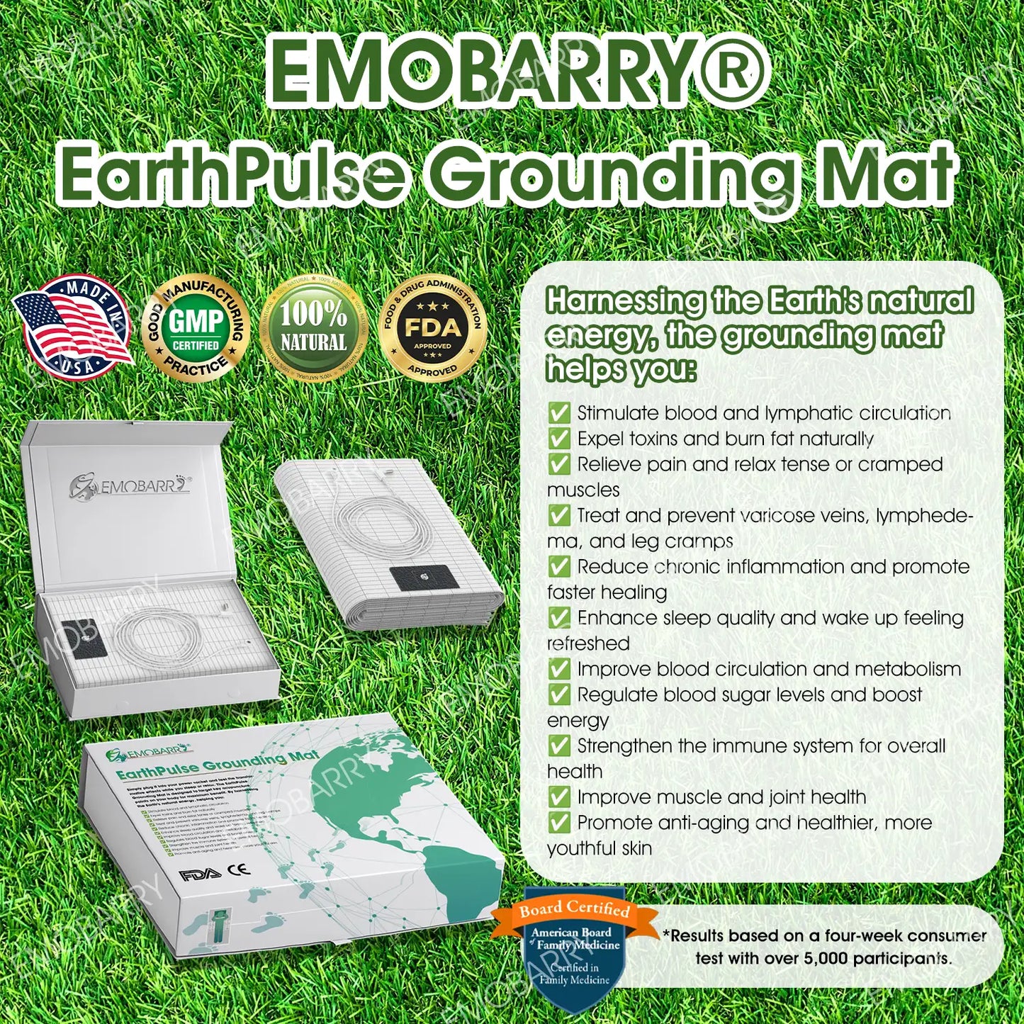 【EMOBARRY® Official Store】 EarthPulse Grounding Mat - Restore Balance & Boost Wellness with Grounding